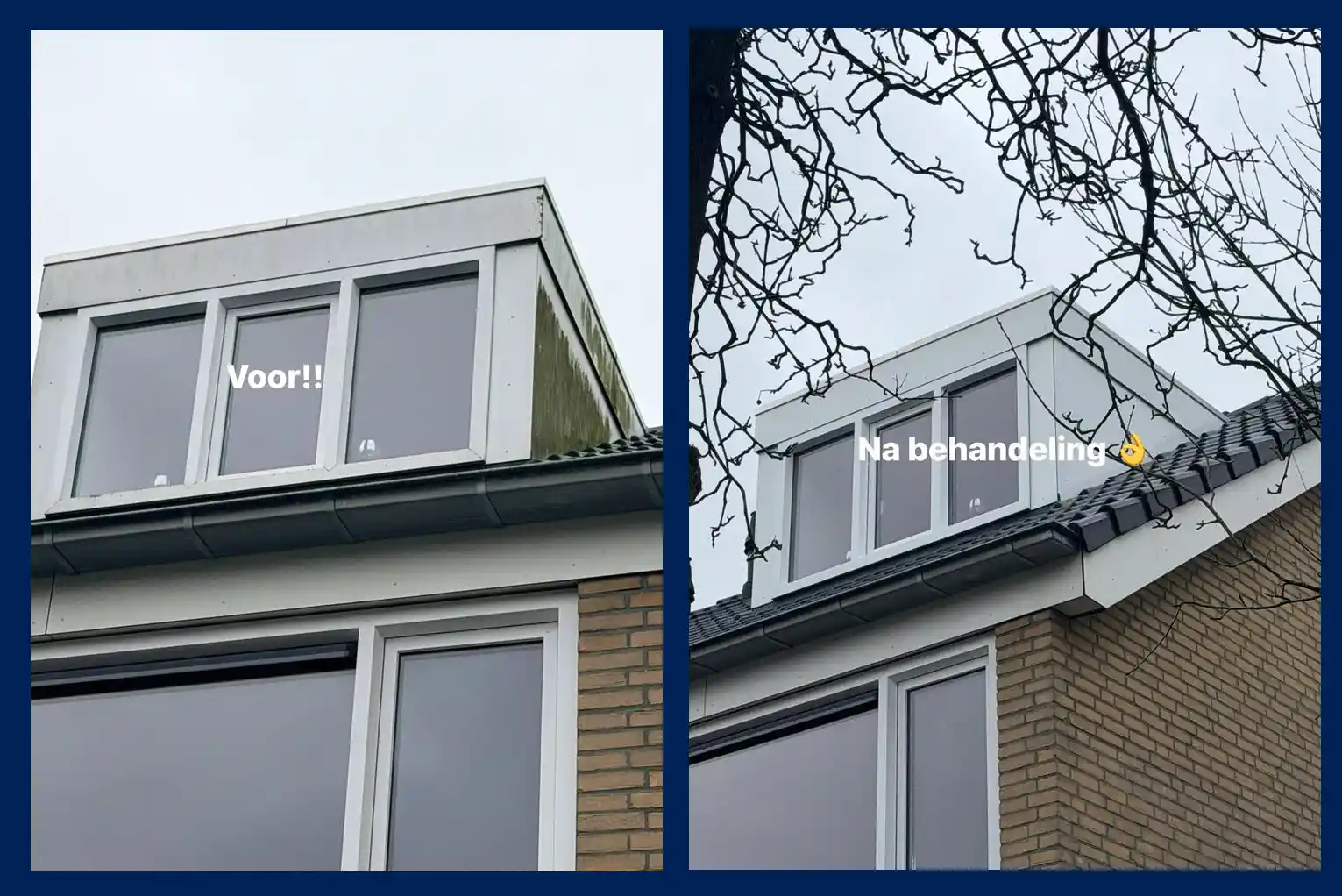 Voor en na gevelreiniging Breda Schoonmaakbedrijf Cema